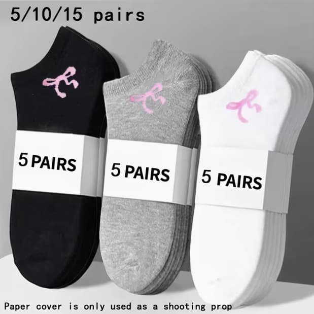 Cross-Border Stock Drop Shipping Sports Socks Classic Black White Gray Short Socks Summer Thin Boat Socks Men Women Breathable Moisture-Wicking Socks