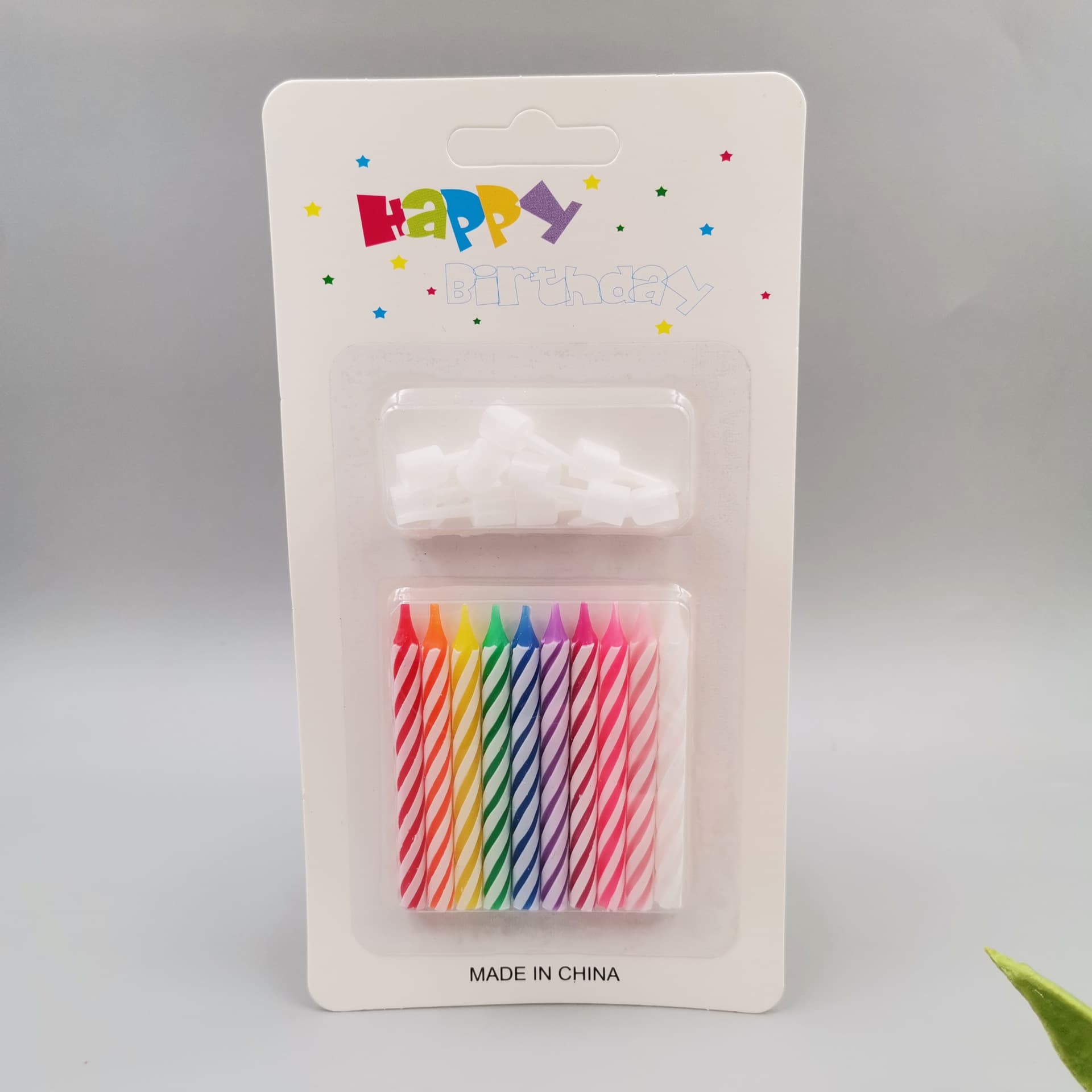 Colorful Spiral Birthday Candles Multi-Color Twisted with Base Cake Decoration Party Baking Small Candles Factory Wholesale
