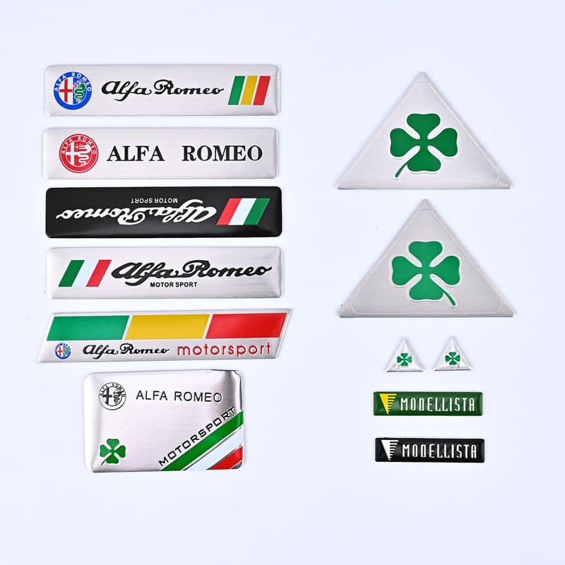 Creative Four-Leaf Clover Car Badge Alfa Romeo Decal Lucky Body Decoration Sticker Tail Side Emblem