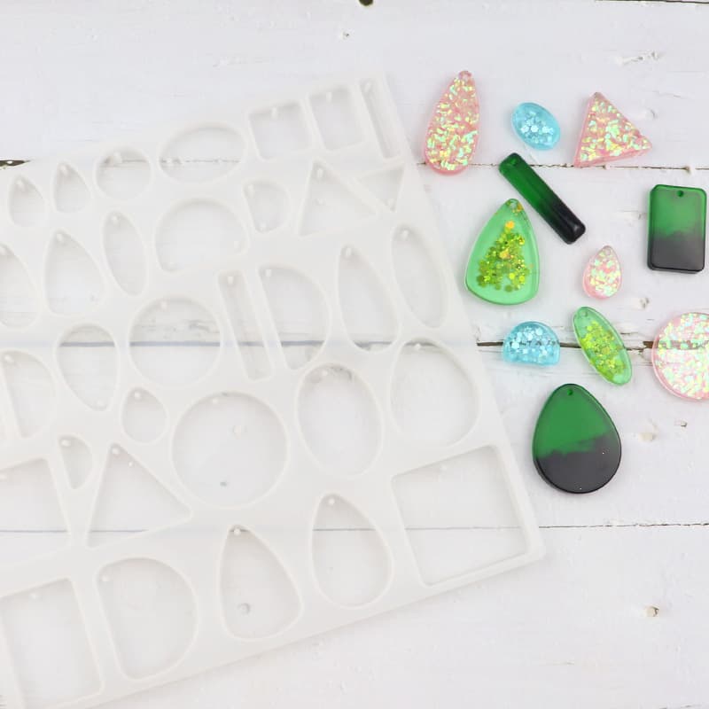 Dubi 38-Connected Moonlight Gem Crystal Resin Mold, Fondant Mold, DIY Cake Decoration Mold, Chocolate Mold