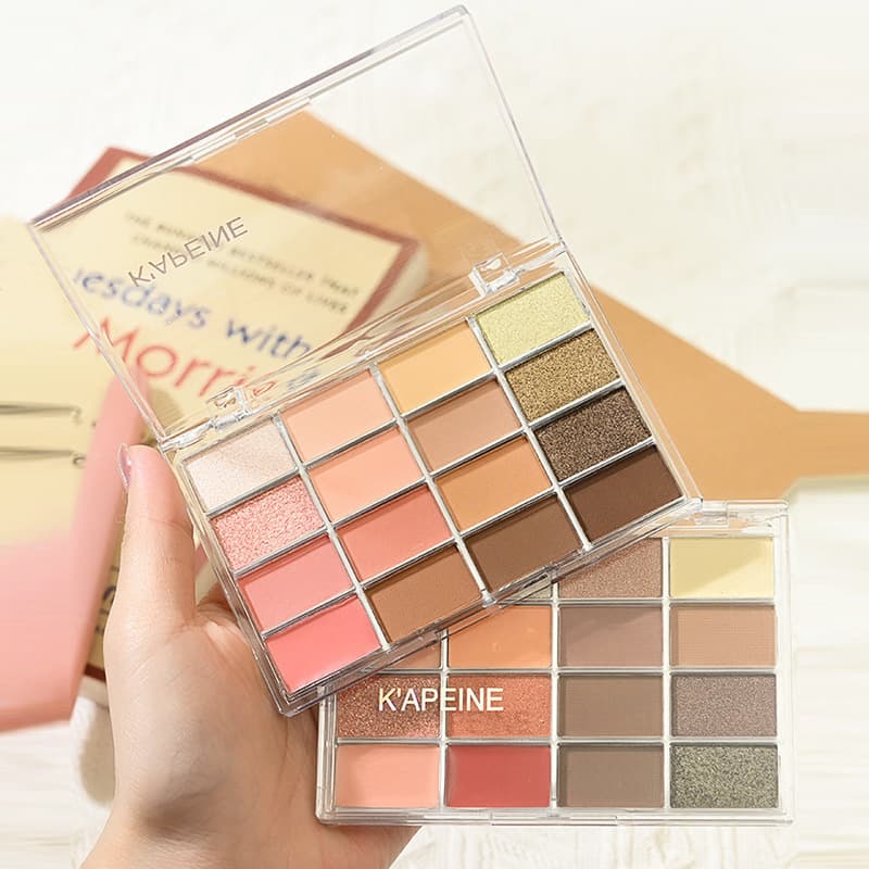 Milk tea brown sixteen color eye shadow low saturation pearlescent matte lying silkworm brightening earth color eye shadow palette student girl