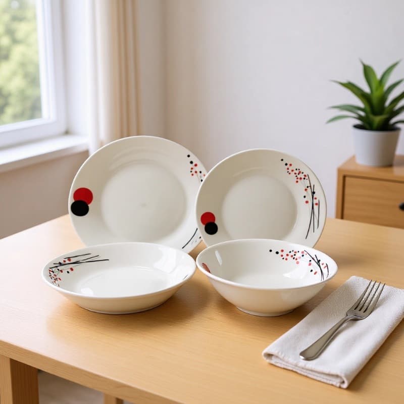 Ceramic Plate Dish White Dinner Plate Restaurant Cold Dish Plate Round Tableware Factory Wholesale