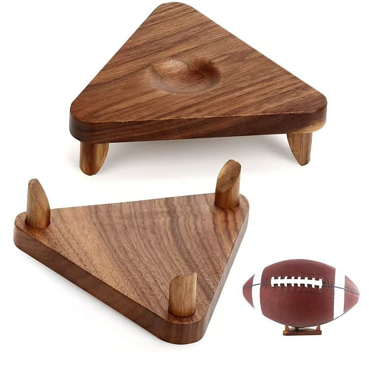 Creative wooden basketball football storage rack autographed ball souvenir display rack football display solid wood rack
