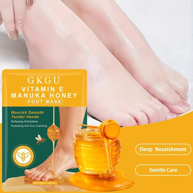 Cross-border Honey Foot Mask - Whitening, Moisturizing with Honey & Vitamin E, Manuka Honey Foot Mask