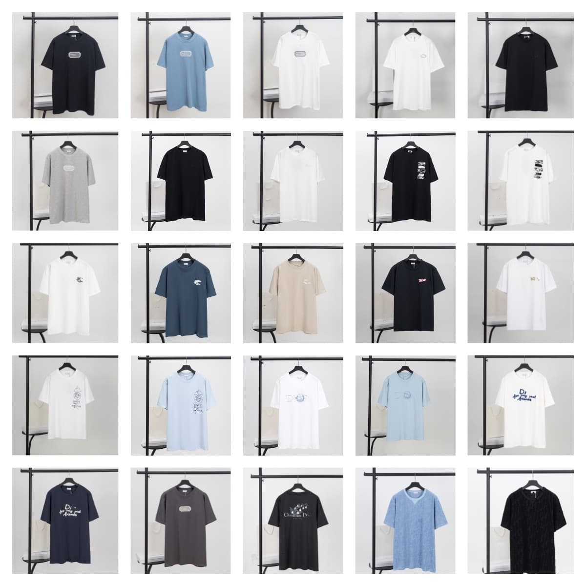 High Version D Brand Short Sleeve 2025 New Letter Print Loose Casual Unisex Couple T-Shirt