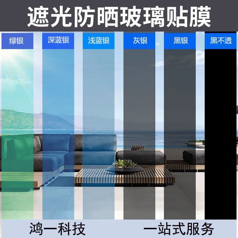 Sunscreen Heat Insulation Film, One-Way Privacy and UV Protection for Home and Office Windows