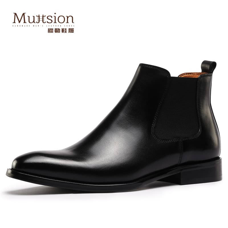 X601 [Drop Shipping] Top Layer Genuine Leather Chelsea Boots Short Boots Men's Leather Shoes Chelsea Men's Shoes