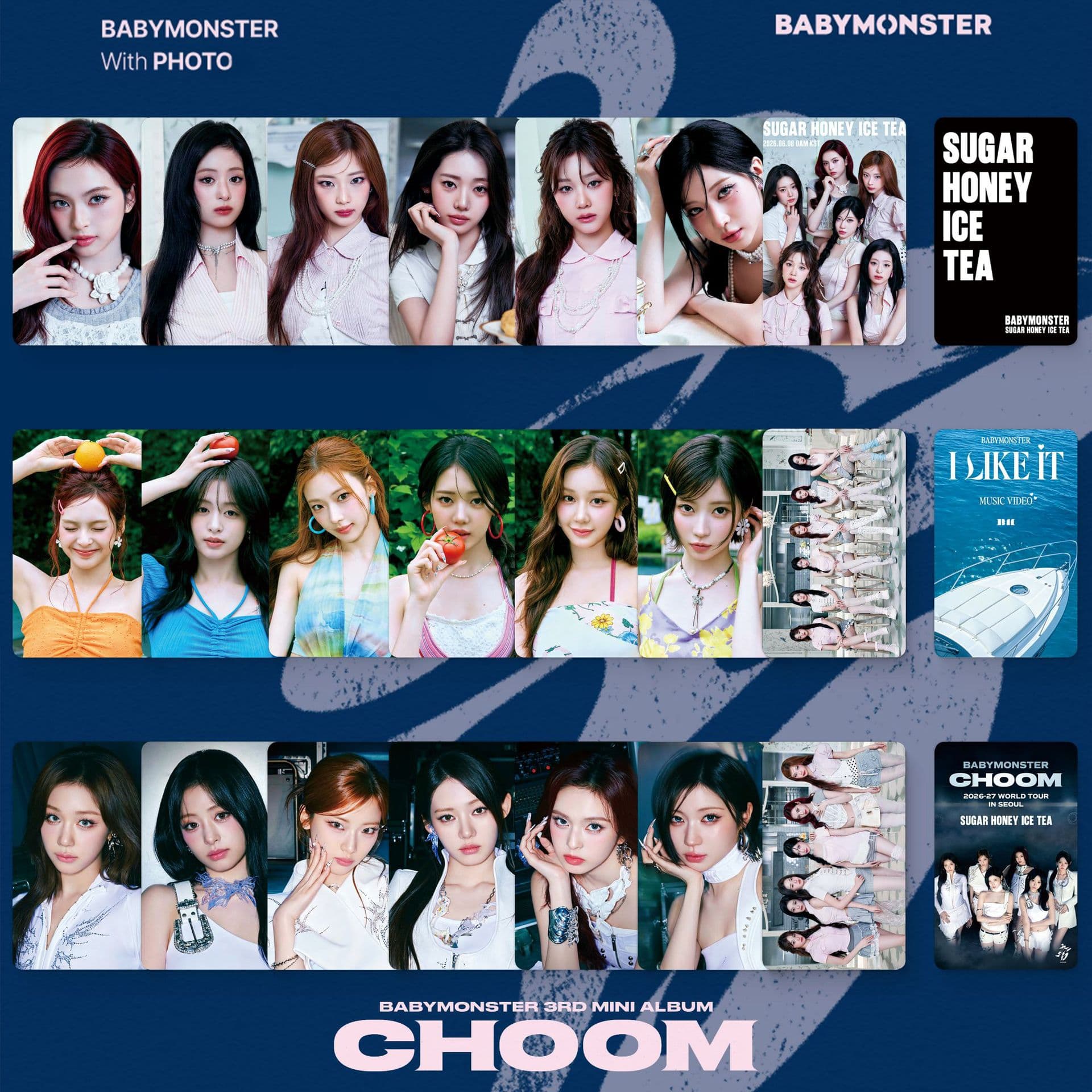 BABYMONSTER photo card kpop baby monster new album (CHOOM) peripheral photo card collection card