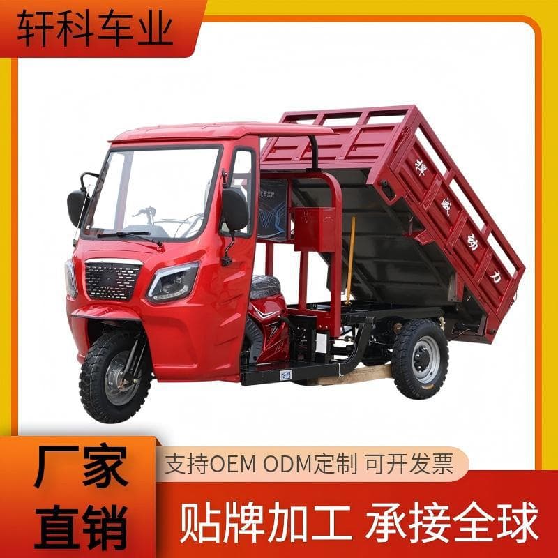 Cross-Border Hot-Selling Half-Pack Three-Wheel and Five-Wheel Fuel-Powered Motorcycles for Agricultural and Household Use, Self-Loading Gasoline Trucks, Cargo King Factory