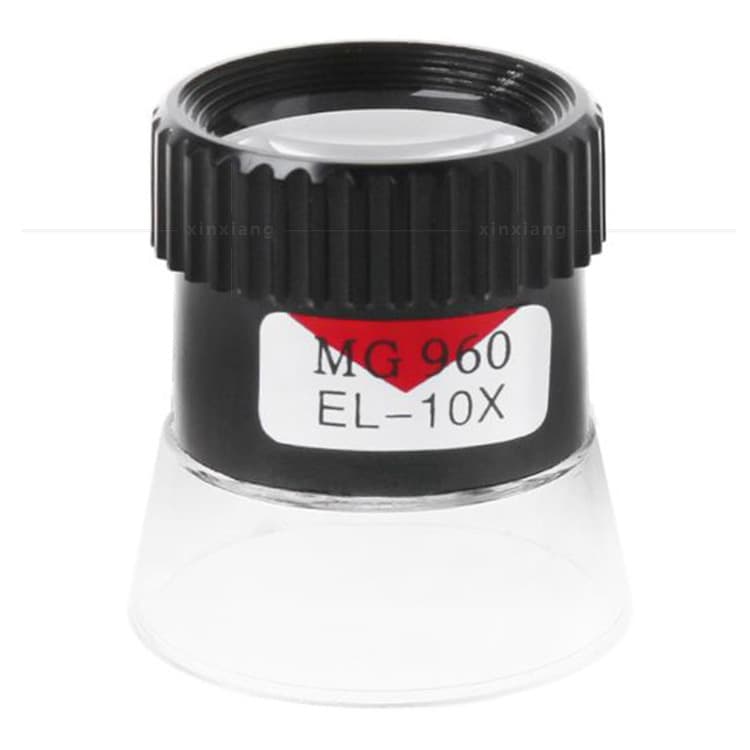 Manufacturer supplies 10x portable cylinder ABS mini desktop 10x magnifying glass for textile printing anti-counterfeiting label identification