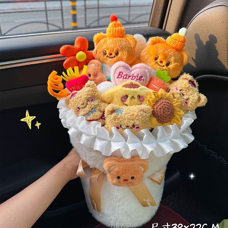 (Factory Wholesale) Graduation Gift Butter Bear Plush Doll Bouquet Birthday Gift for Women