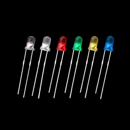 Through-hole LED beads 3MM F3 red-red, white-red, short leg, long leg indicator lights.