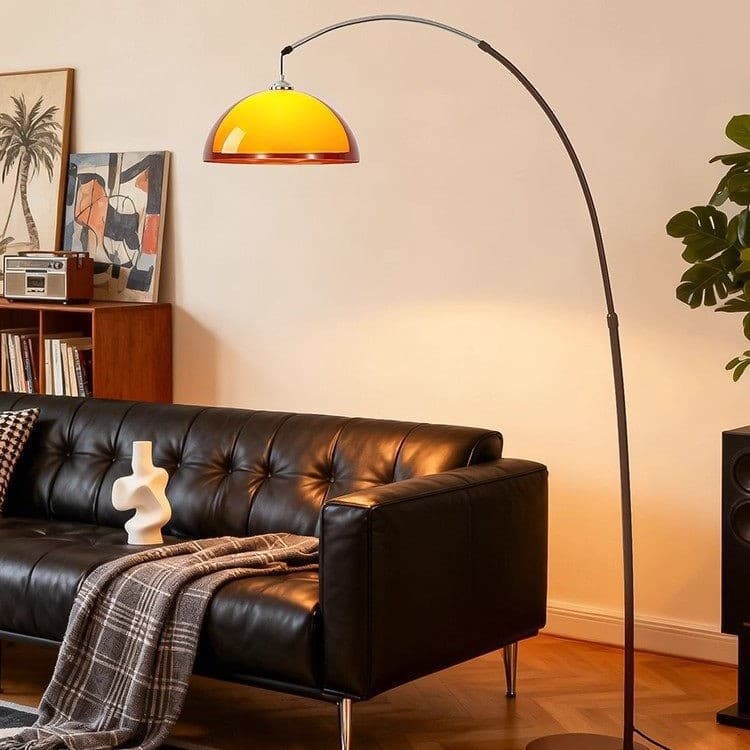 Vintage Fishing Floor Lamp for Living Room, Sofa Side Table Lamp, Bedroom Ambient Light