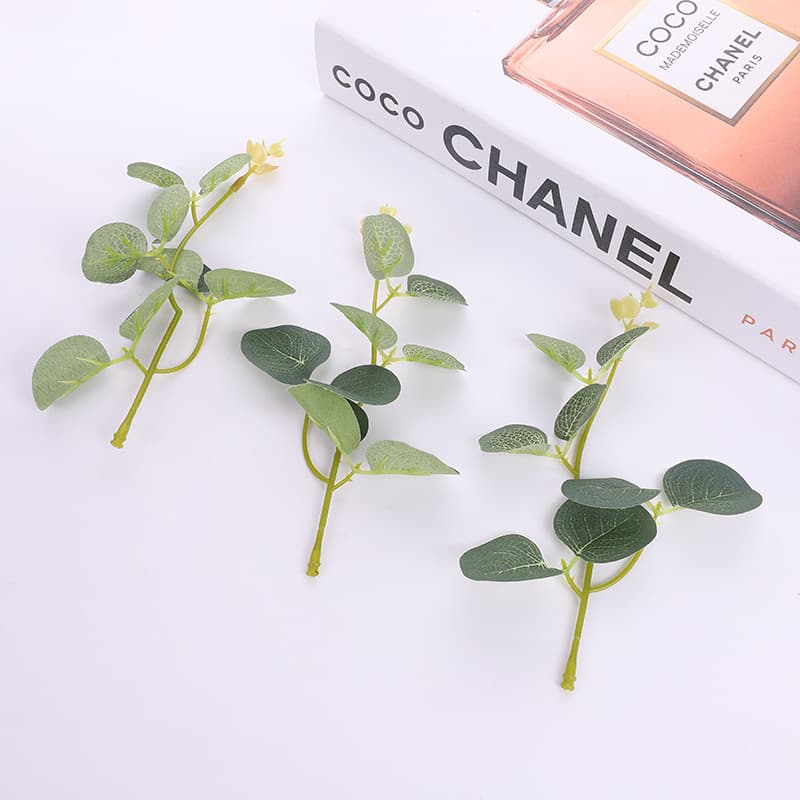 Simulated eucalyptus money leaf rattan accessories copper money grass simulated money leaf money top factory direct sales