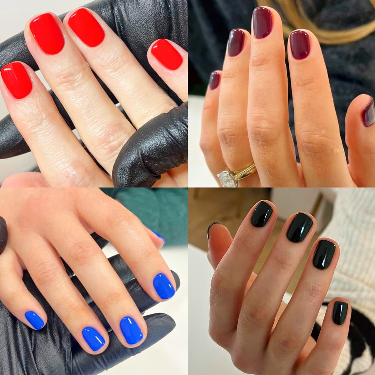 Short Wearable Nail Tips Solid Color Fake Nails Removable Press-On Nails Finished Product Wholesale