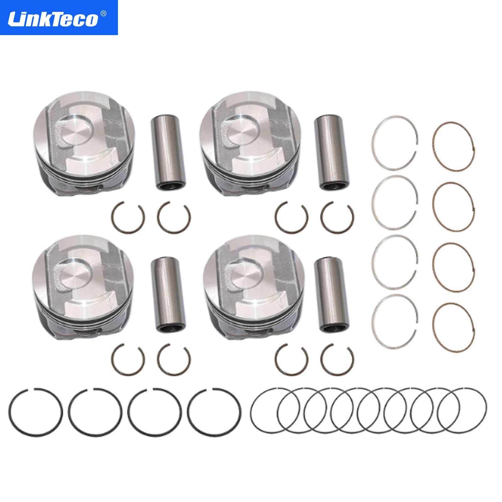 Piston and Piston Ring 4-Piece Set for Buick Cadillac ATS XT5 Chevrolet 2.0T Engine