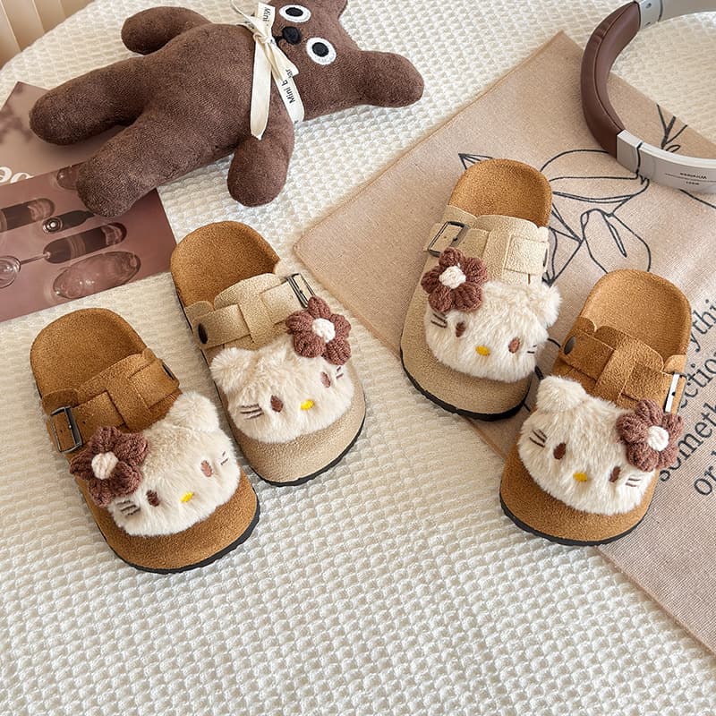 Birkenstock Girls' 2025 Autumn New Style Cartoon Cute Hello Kitty Comfortable Non-slip Closed-toe Slippers