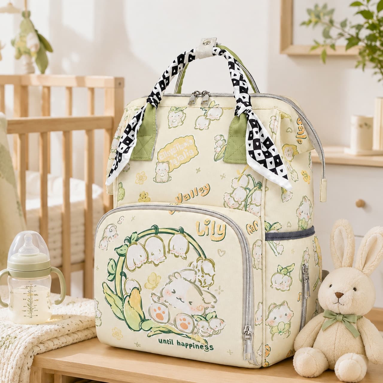 New Multi-Functional Printed Mommy Bag Portable Baby Supplies Handbag Maternity Bag for Expecting Mothers
