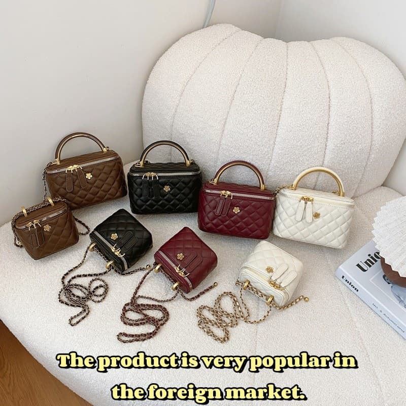 Chain bag 2026 new cross-border retro small fragrant style rhombus shoulder bag versatile crossbody bag women's bag