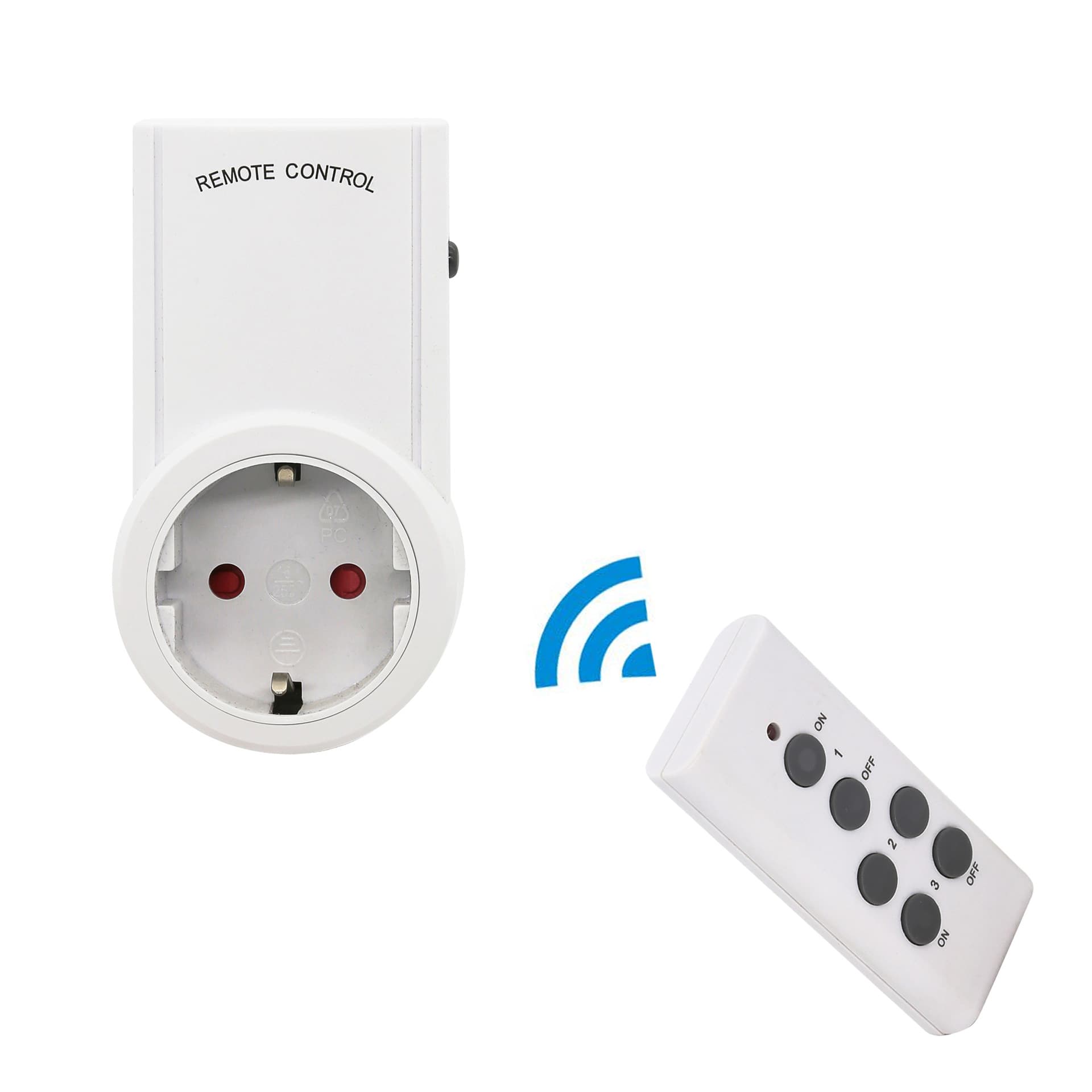 Factory direct sales European plug can pass through the wall wireless remote control socket kitchen wireless remote socket universal in Germany and France
