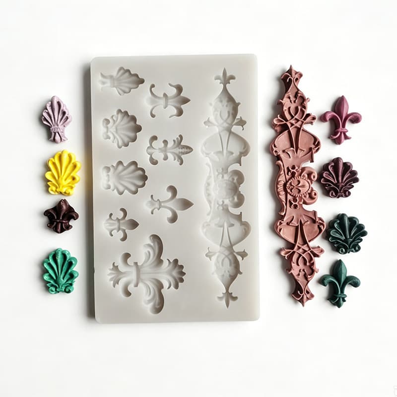 European Vintage Embossed Pattern Lace Silicone Mold for Baking DIY Plaster Resin Decoration Ornaments
