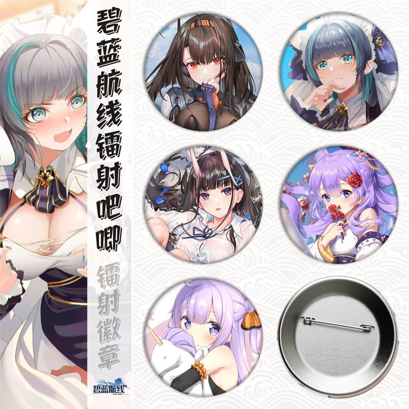 Azur Lane Cheshire Unicorn Anime Merchandise Badge Pin Brooch Avatar Tinplate Foreign Trade Gift Accessory