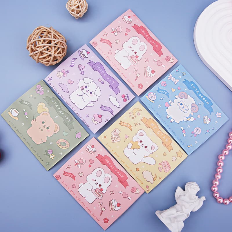 Cute Wearable Nail Gift Cards and Tri-Fold Holiday Cards for Children's Day Packaging