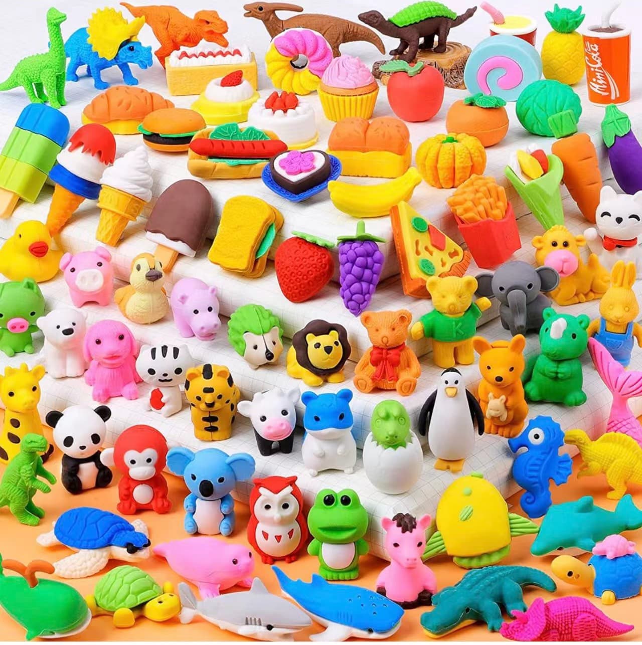 Factory Direct Creative Cartoon Assemble-Your-Own Erasers, Clean Erasing, Wholesale Student Prizes and Gifts