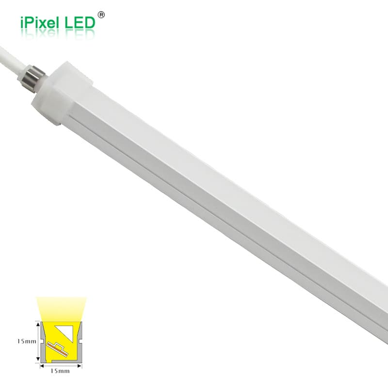 Custom 15x15mm 3D Freely Bendable Flexible LED Neon Light Strips, DC24V Warm White/Cool White Illumination