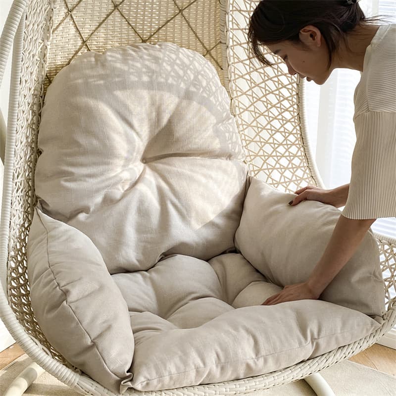 Trending Hanging Basket Cushion Single Swing Chair Pad Rattan Chair Cradle Thickened Seat Cushion