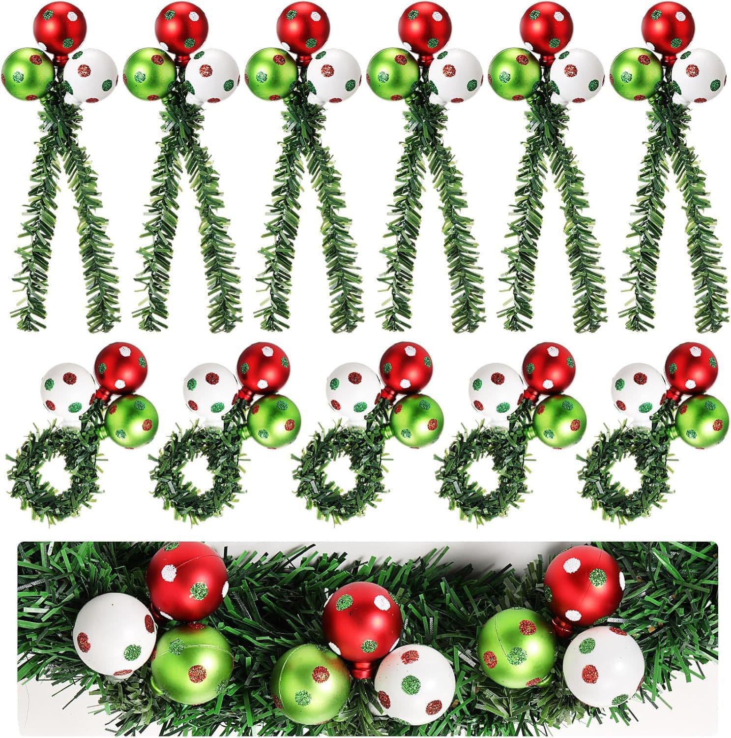 Cross-border popular painted ball pine strip tie electroplated ball decorative ball matt bright light wave ball 15CM long