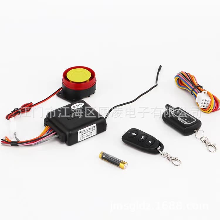 Motorcycle bidirectional alarm, universal scooter bidirectional anti-theft device, remote start, engine shutdown, independent dual hazard lights