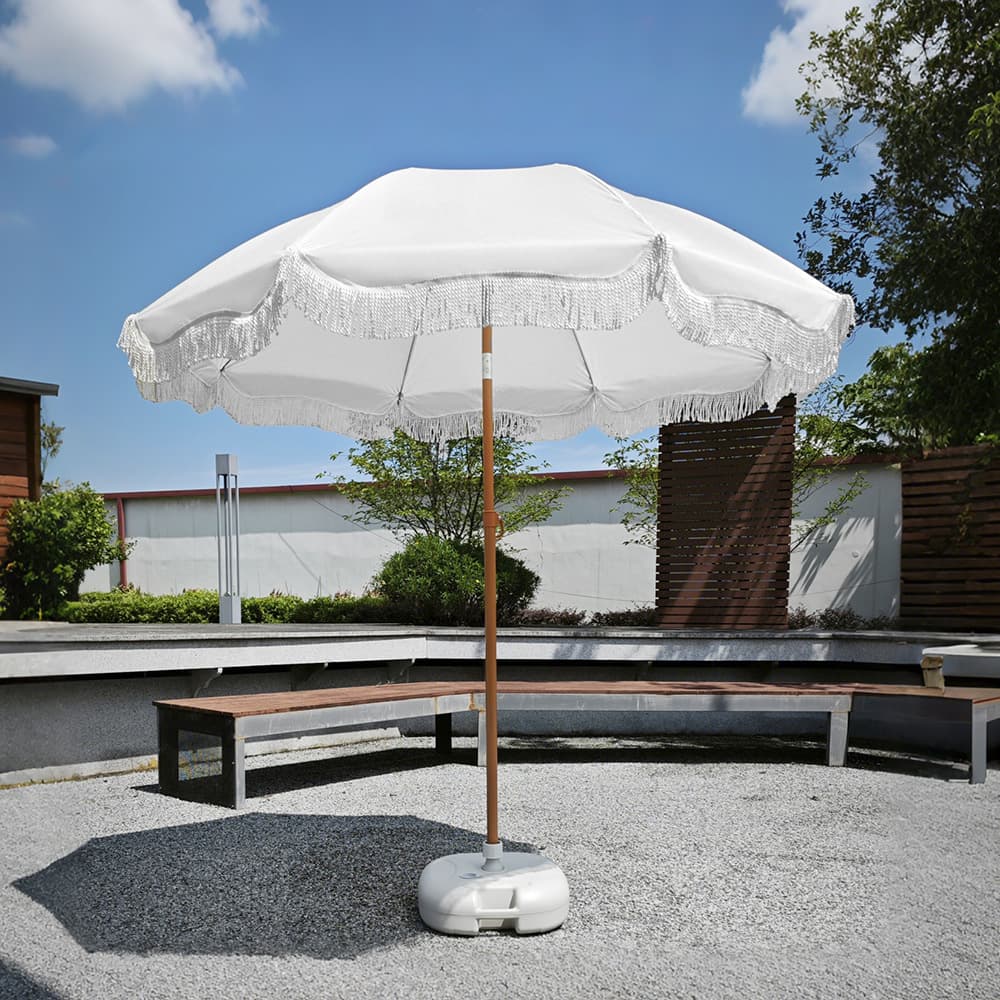 Outdoor Tassel Umbrella Beach Vacation Sun Umbrella Outdoor Leisure Patio Sunscreen Camping Shade Umbrella Wholesale