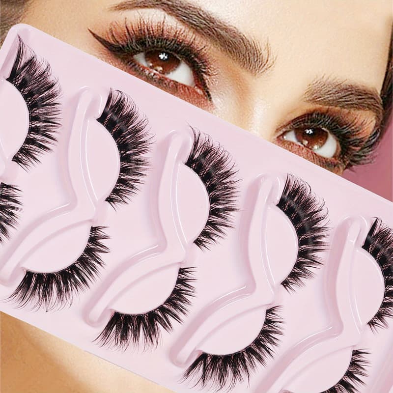2026 New Cross-border Drop Shipping 15 Pairs of 3-Piece Natural Long Cat Eye Cross-border False Eyelashes