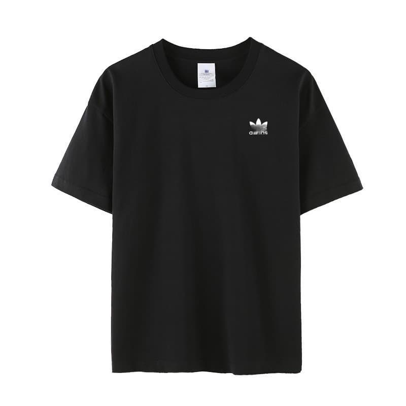 2025 240g Men's Short Sleeve T-Shirt Adidas Originals Summer Thick Opaque Loose Heavyweight White Tee 240g Heavyweight