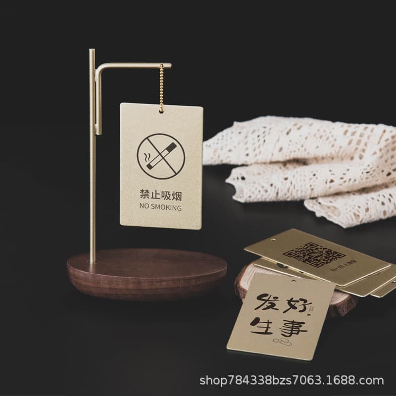 High-end Cafe and Restaurant Tabletop Stand, Product Display Tag, Front Desk Alipay and WeChat QR Code Plate
