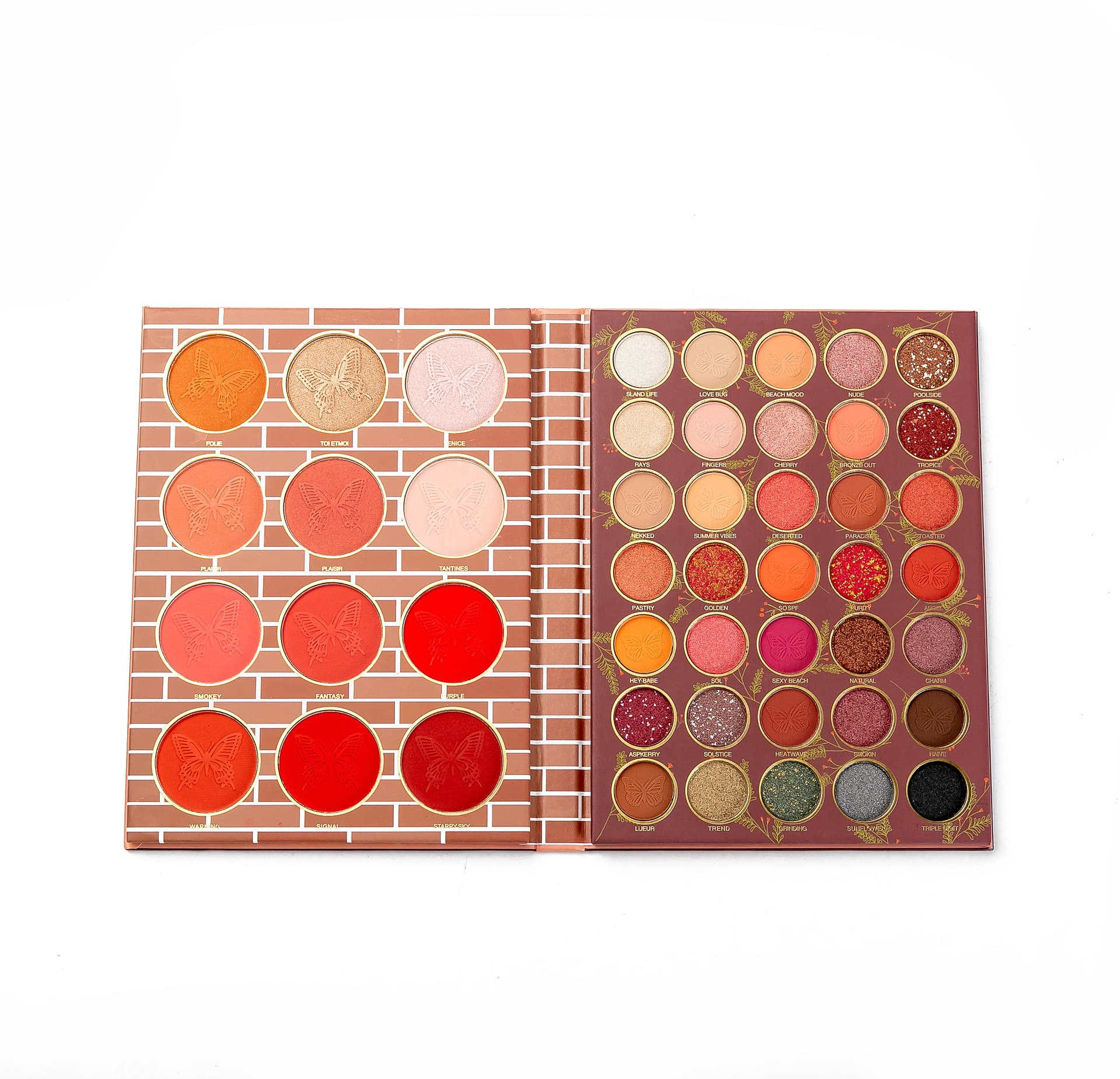 [Adu Packaging] Multi-color eye shadow box in stock carton powder makeup box packaging European and American style eye shadow box