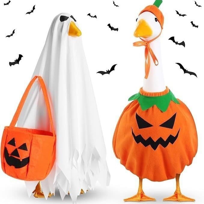 Amazon Cross-Border Raincoat Style Goose Costume Porch Goose Outfit Yard Goose Holiday Set Manufacturer