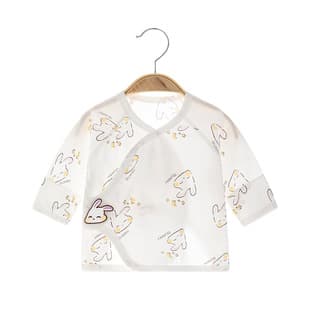 Newborn Baby Half-Back Summer Style Seamless Pure Cotton Ultra-Thin Sleepwear Full-Month Monk Outfit Baby Top for Air Conditioning