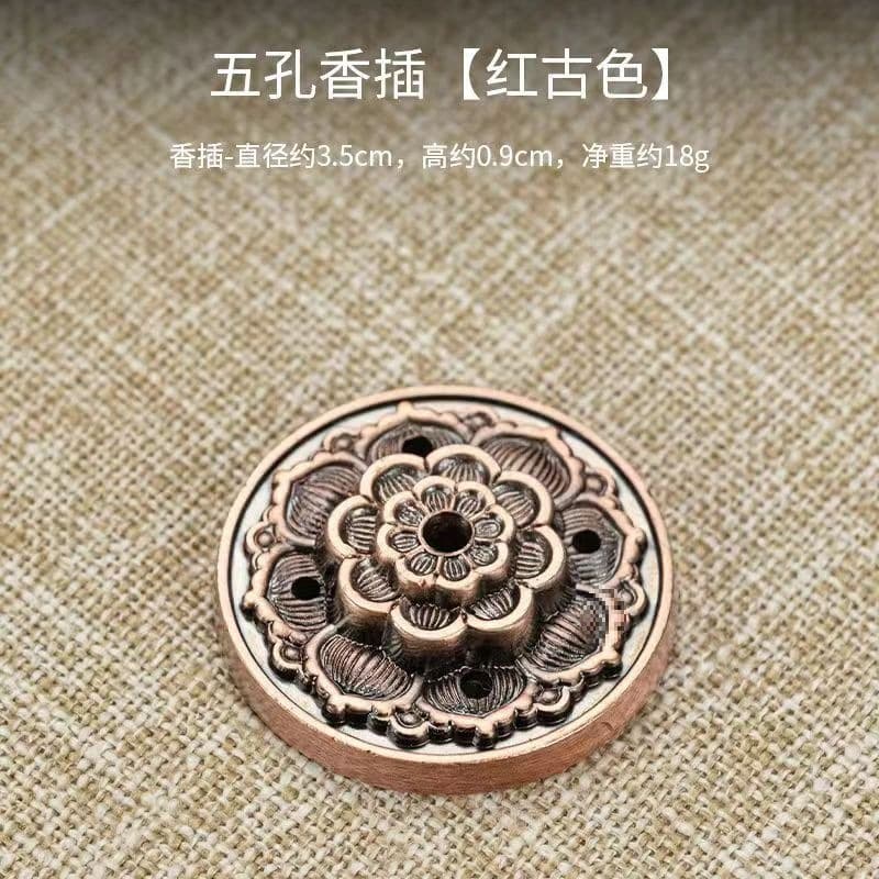 Home Incense Holder with Multiple Holes, Round Small Stand for Indoor Use, Tea Ceremony Incense Support