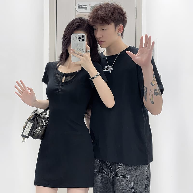 2025 Summer Couple Outfit Chic Design Sexy Bodycon Dress