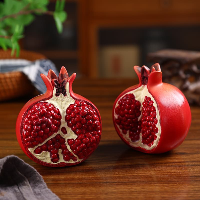 Handicrafts resin ornaments Internet celebrity Duozai Duofu pomegranate cake ornaments car gift ornaments factory direct sales