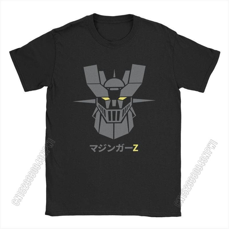 Men's T-Shirt Mazinger Z Dark Robot Vintage Pure Cotton Tees