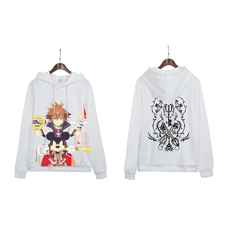 Autumn/Winter Clothing Teen Kingdom Hearts Game Merchandise Hooded Sweatshirt Men's and Women's Printed Hoodie Outerwear
