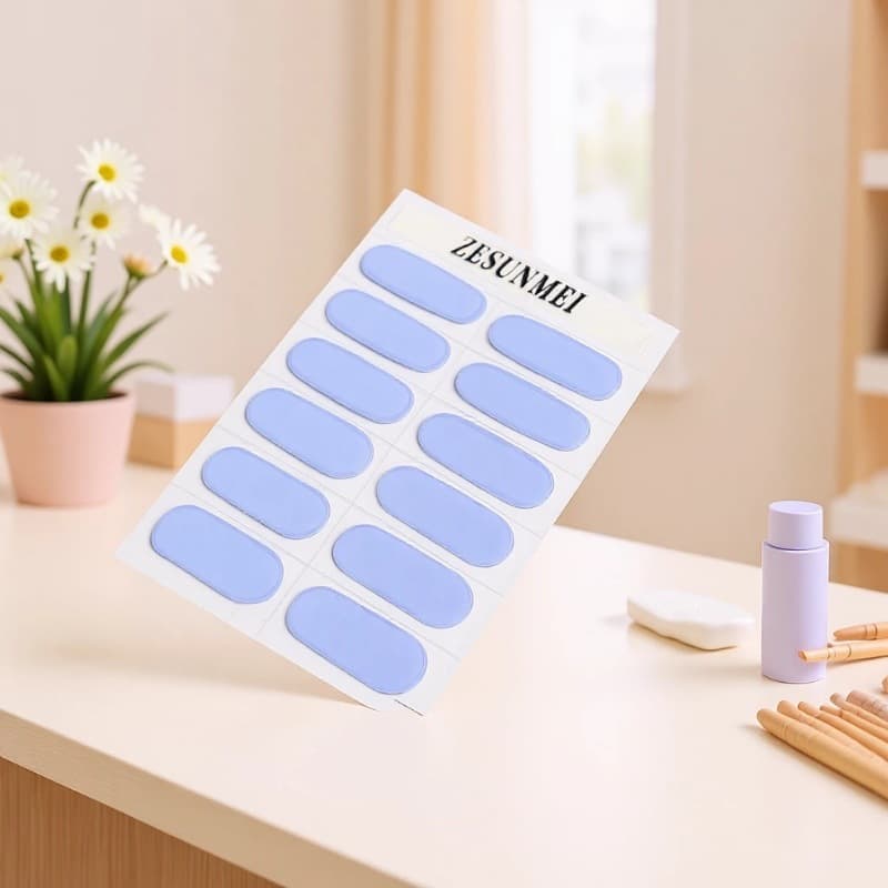 Popular gel nail stickers cross-border semi-cured gel nail stickers solid color full sticker phototherapy half-baked UV nail stickers