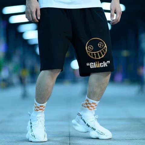 Trendy Brand Hip Hop Small Devil Plus Size Men's Loose-Fit Basketball Sports Pants Casual Pants For Overweight People