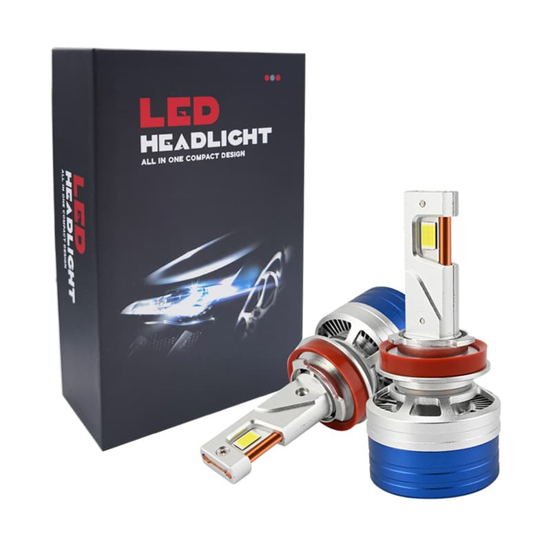 Double copper tube high power 100w car LED headlight h1h11h7 super bright h4 far and near integrated 9005 light bulb modification