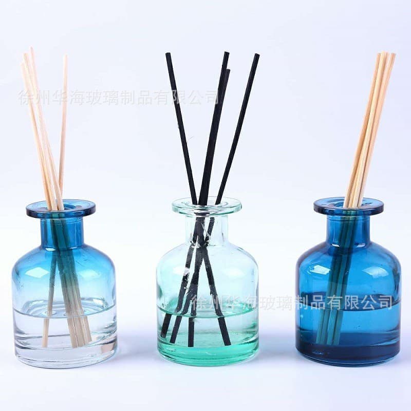 Aromatherapy bottle big belly glass bottle cross-border spot 150ml empty bottle multi-color fire-free rattan volatile diffuser empty bottle