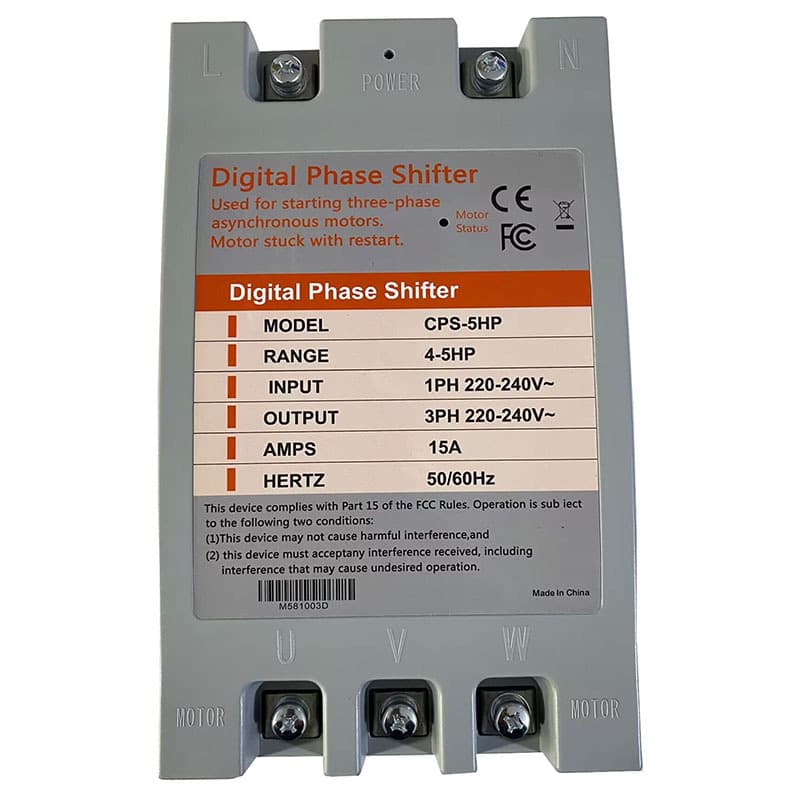 Digital Frequency Converter Single Phase to Three Phase Digital Phase Converter Phase Shifter 220-240VAC Industrial Grade