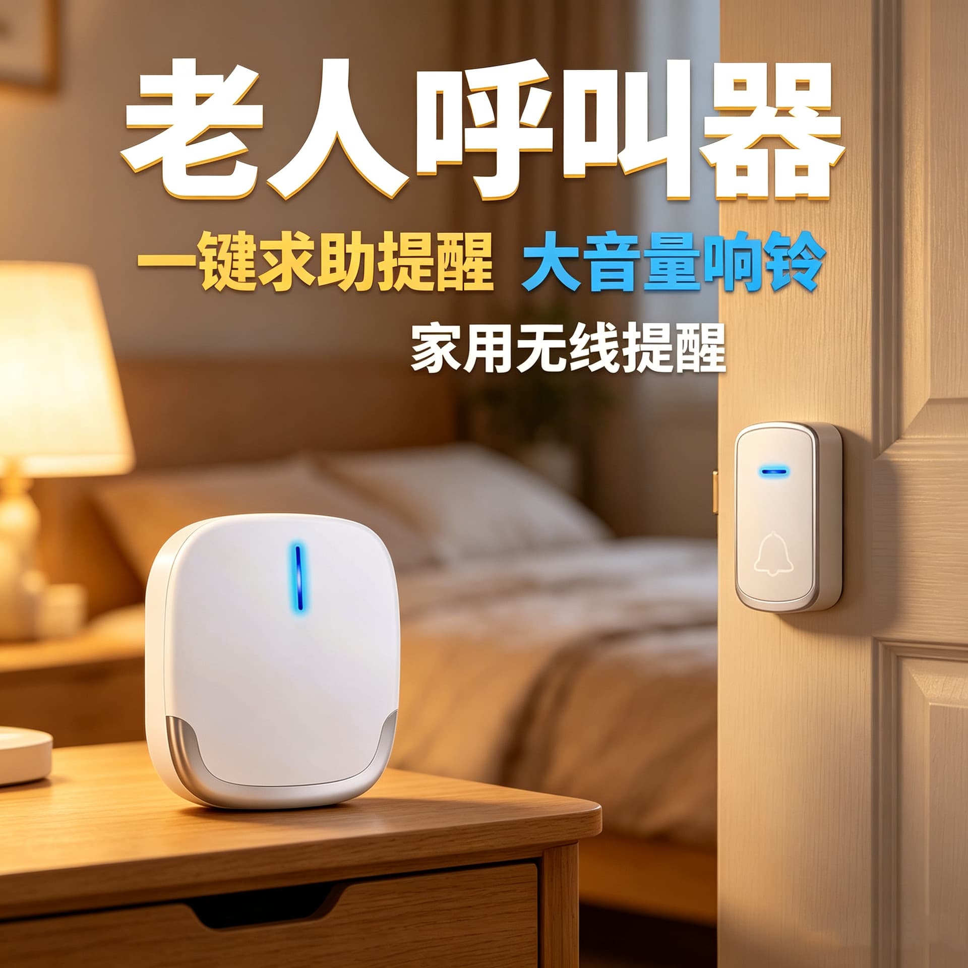 Cross-border one-to-one wireless doorbell home smart electronic music doorbell remote control elderly pager source manufacturer
